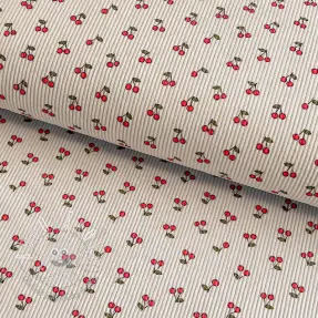 Menčester STRETCH Little cherry light sand