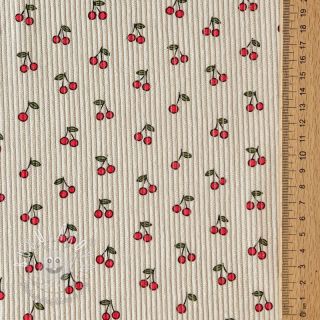 Menčester STRETCH Little cherry light sand