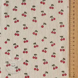 Menčester STRETCH Little cherry light sand