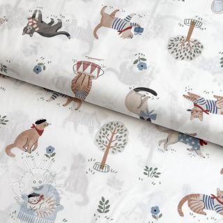 Bavlnená látka Vive la France design A digital print