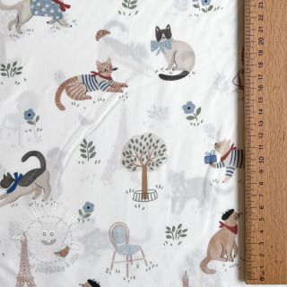 Bavlnená látka Vive la France design A digital print