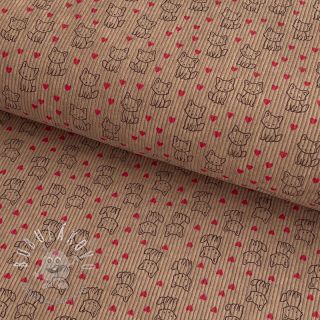 Menčester STRETCH Little foxes sand