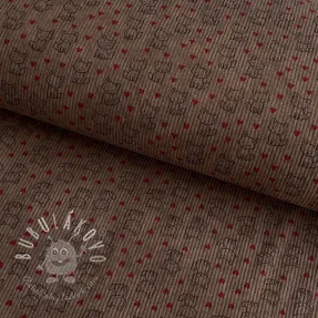 Menčester STRETCH Little foxes taupe