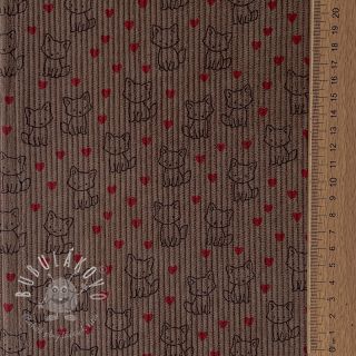 Menčester STRETCH Little foxes taupe