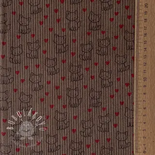 Menčester STRETCH Little foxes taupe