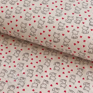 Menčester STRETCH Little foxes light sand