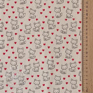 Menčester STRETCH Little foxes light sand