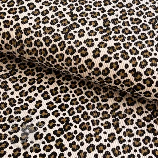 Menčester STRETCH Little Leopard light sand