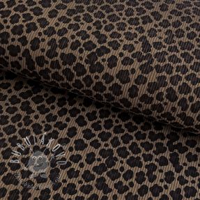 Menčester STRETCH Little Leopard taupe