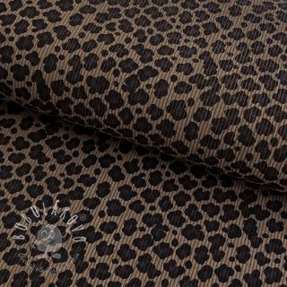 Menčester STRETCH Little Leopard taupe