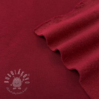 Teplákovina počesaná JOGGING dark red