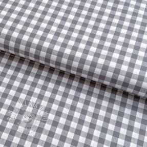 Bavlnená látka Check grey