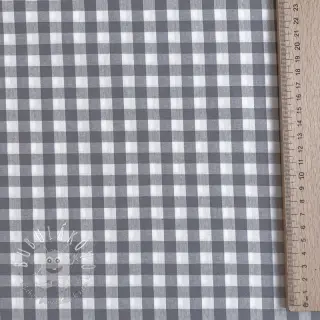 Bavlnená látka Check grey