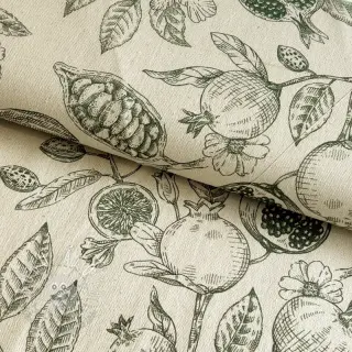 Dekoračná látka RUSTIC VINTAGE PRINT Granata kaki