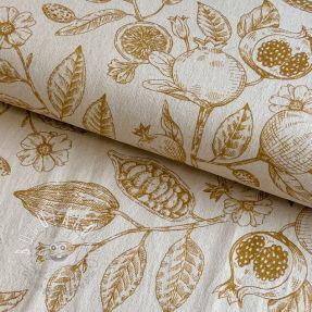 Dekoračná látka RUSTIC VINTAGE PRINT Granata peanut
