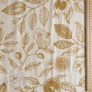 Dekoračná látka RUSTIC VINTAGE PRINT Granata peanut