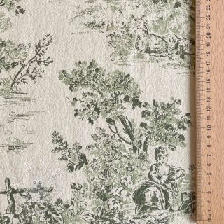 Dekoračná látka RUSTIC VINTAGE PRINT Gabrielle kaki