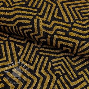 Dekoračná látka jacquard Mesopotamie noir jaune