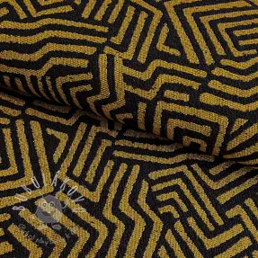 Dekoračná látka jacquard Mesopotamie noir jaune