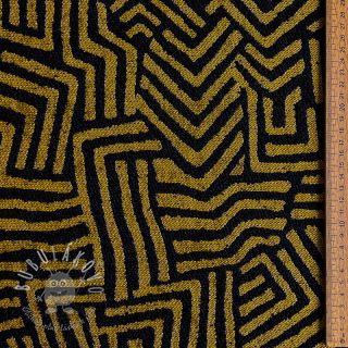 Dekoračná látka jacquard Mesopotamie noir jaune
