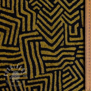 Dekoračná látka jacquard Mesopotamie noir jaune