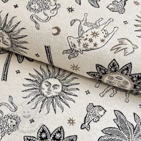 Dekoračná látka jacquard Pygmalion ecru noir