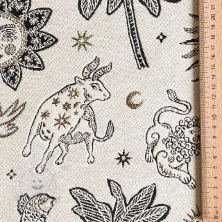 Dekoračná látka jacquard Pygmalion ecru noir