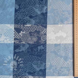Dekoračná látka FRENCH TABLE CLOTH JACQUARD Niwa allover indigo