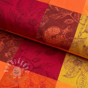 Dekoračná látka FRENCH TABLE CLOTH JACQUARD Cabosse allover harissa