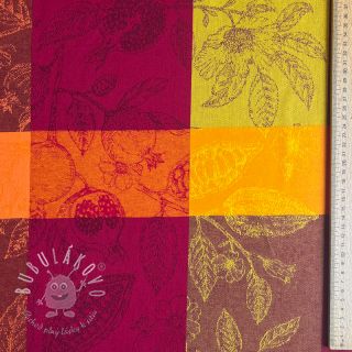 Dekoračná látka FRENCH TABLE CLOTH JACQUARD Cabosse allover harissa