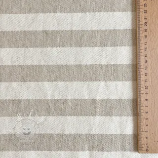 Dekoračná látka jacquard LINEN LOOK Cabourg lin