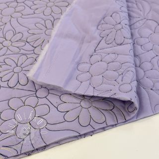 Prešívaná látka Flowers lavender