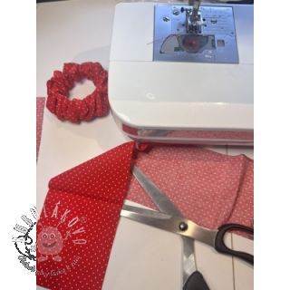 Bavlnená látka Petit dots red