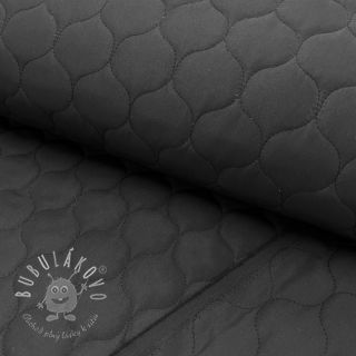 Prešívaná látka Round black