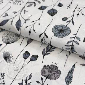 Dekoračná látka premium Hand Drawn Flowers