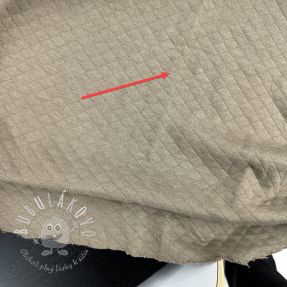 Prešívaná teplákovina dark taupe II.trieda