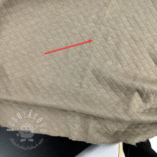 Prešívaná teplákovina dark taupe II.trieda