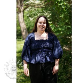 Bavlnený popelín navy