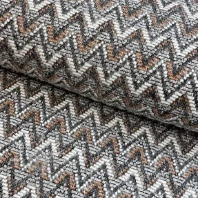 Pletenina jacquard Comfilia Zigzag wavy brown