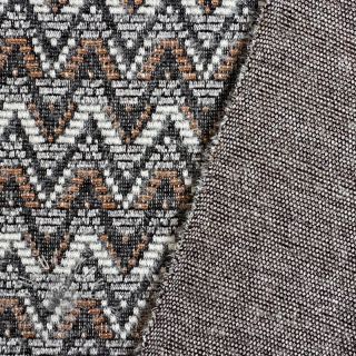 Pletenina jacquard Comfilia Zigzag wavy brown