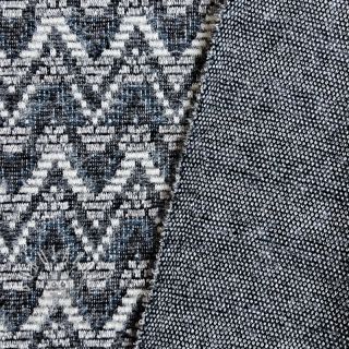 Pletenina jacquard Comfilia Zigzag wavy blue