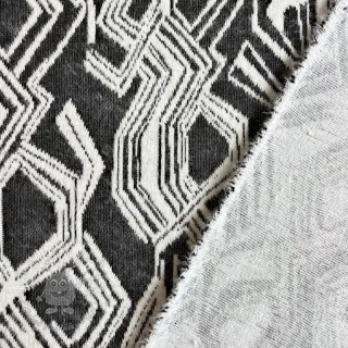 Pletenina jacquard Comfy Broken checks black