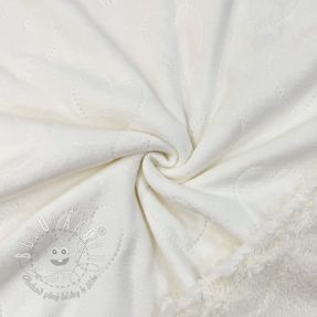 Kojenecký plyš TEDDY Hearts off white