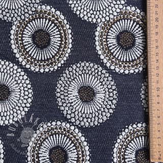 Dekoračná látka jacquard Jojoba marine