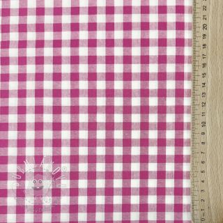Bavlnená látka Check fuchsia