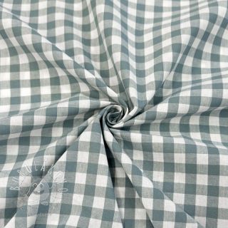 Bavlnená látka Check teal