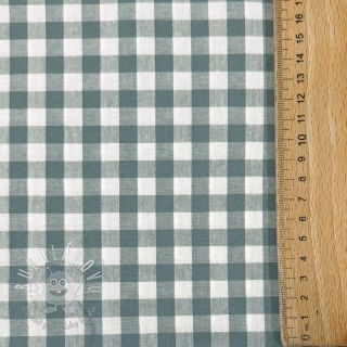 Bavlnená látka Check teal