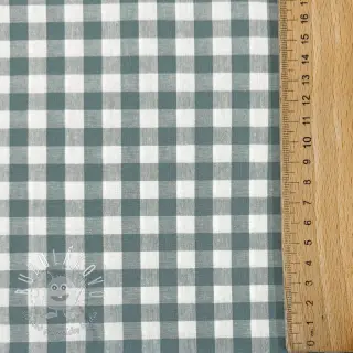 Bavlnená látka Check teal