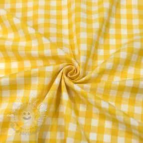 Bavlnená látka Check yellow