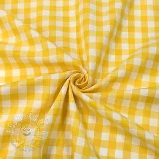 Bavlnená látka Check yellow